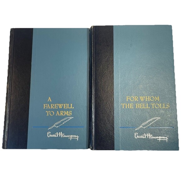 For Whom the Bell Tolls & Farewell Arms Ernest Hemingway 1968 Hardcover Scribner - Picture 1 of 12